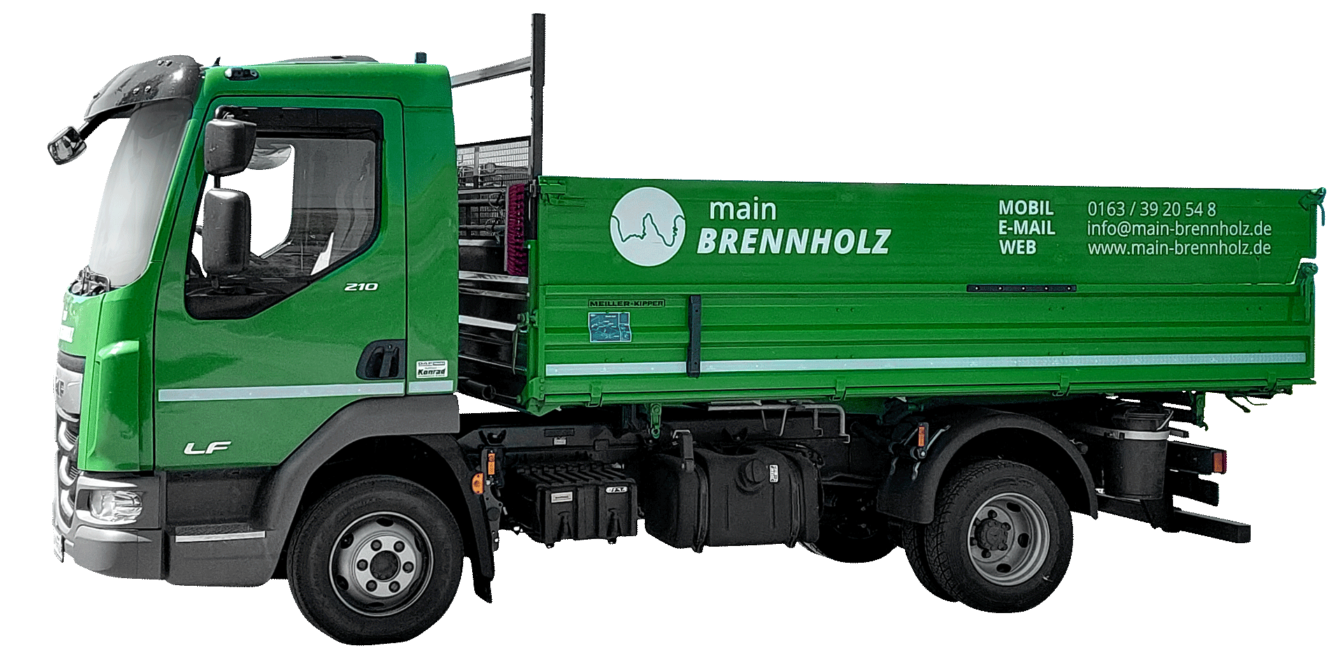 Unser Main Brennholz LKW für die Auslieferung